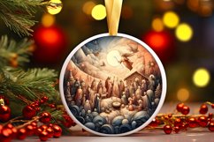 Round Christmas Ornament Sublimation|Clipart Product Image 1