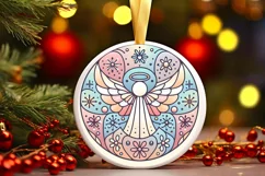 Round Christmas Ornament Sublimation|Clipart Product Image 2