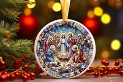 Round Christmas Ornament Sublimation|Clipart Product Image 1