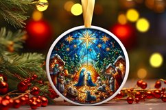 Round Christmas Ornament Sublimation|Clipart Product Image 1