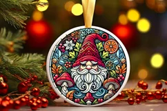 Round Christmas Ornament Sublimation|Clipart Product Image 2