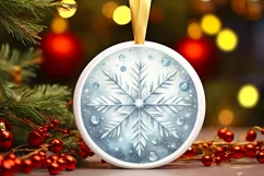 Round Christmas Ornament Sublimation|Clipart Product Image 1