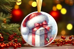 Round Christmas Ornament Sublimation|Clipart Product Image 2