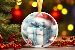 Round Christmas Ornament Sublimation|Clipart Product Image 2