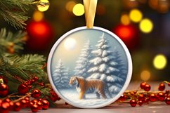 Round Christmas Ornament Sublimation|Clipart Product Image 1