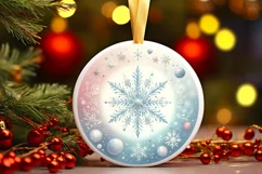Round Christmas Ornament Sublimation|Clipart Product Image 1