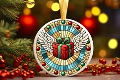 Round Christmas Ornament Sublimation|Clipart Product Image 2