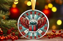 Round Christmas Ornament Sublimation|Clipart Product Image 2
