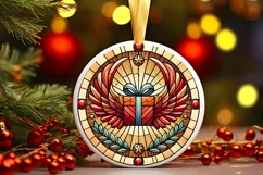Round Christmas Ornament Sublimation|Clipart Product Image 2