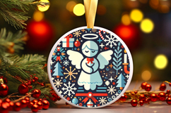 Round Christmass Ornament PNG Product Image 1