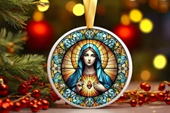 Round Christmas Ornament Sublimation|Clipart Product Image 2