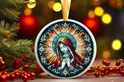 Round Christmas Ornament Sublimation|Clipart Product Image 2