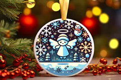 Round Christmass Ornament PNG Product Image 1