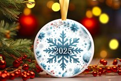Round Christmas Ornament Sublimation|Clipart Product Image 1