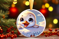 Round Christmass Ornament PNG Product Image 1