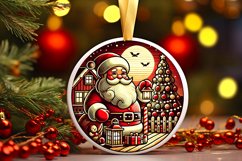 Round Christmas Ornament Sublimation|Clipart Product Image 1