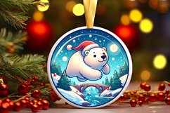 Round Christmas Ornament Sublimation|Clipart Product Image 1