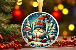 Round Christmas Ornament Sublimation|Clipart Product Image 2