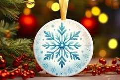Round Christmas Ornament Sublimation|Clipart Product Image 1