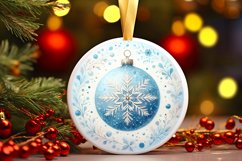 Round Christmas Ornament Sublimation|Clipart Product Image 1