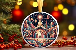 Round Christmas Ornament Sublimation|Clipart Product Image 1