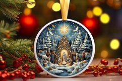 Round Christmas Ornament Sublimation|Clipart Product Image 2