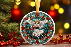 Round Christmas Ornament Sublimation|Clipart Product Image 2