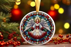 Round Christmas Ornament Sublimation|Clipart Product Image 2