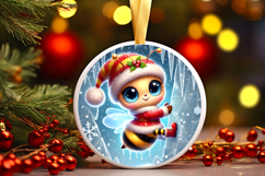 Round Christmass Ornament PNG Product Image 1