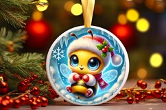 Round Christmas Ornament Sublimation|Clipart Product Image 1