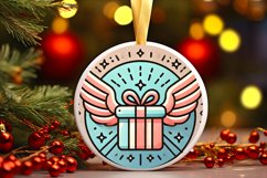 Round Christmas Ornament Sublimation|Clipart Product Image 1
