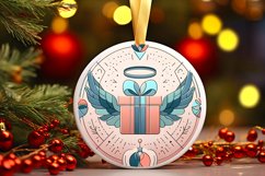 Round Christmas Ornament Sublimation|Clipart Product Image 1