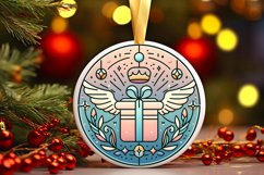 Round Christmas Ornament Sublimation|Clipart Product Image 1