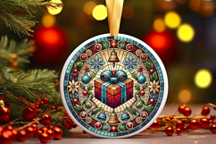 Round Christmass Ornament PNG Product Image 1