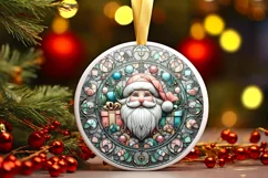 Round Christmas Ornament Sublimation|Clipart Product Image 1