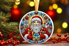 Round Christmass Ornament PNG Product Image 1
