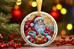 Round Christmas Ornament Sublimation|Clipart Product Image 2