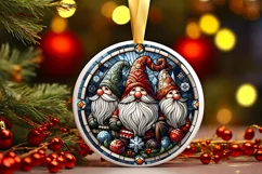 Round Christmas Ornament Sublimation|Clipart Product Image 1