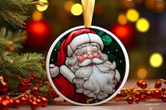 Stained Glass Christmas Round Ornament Sublimation Product Image 2