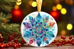 Christmas Round Cute Ornament Sublimation Product Image 2