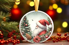 Round Christmas Ornament Sublimation|Clipart Product Image 2