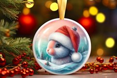 Winter Bunny Portrait Sublimation PNG Product Image 1