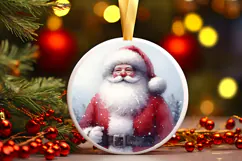 Round Christmass Ornament Sublimation|Clipart Product Image 1