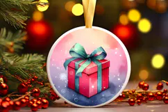 Round Christmass Ornament Sublimation|Clipart Product Image 1