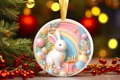 Round Christmas Ornament Sublimation|Clipart Product Image 3