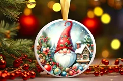 Colorful Christmas Gnome Sublimation PNG Product Image 3