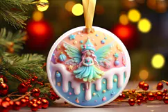 Round Christmass Ornament Sublimation|Clipart Product Image 1