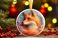 Round Christmas Ornament Sublimation|Clipart Product Image 3
