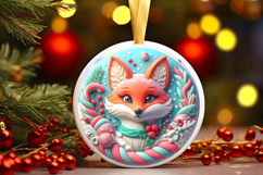 Round Christmass Ornament Sublimation|Clipart Product Image 1