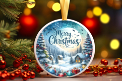 Round Christmass Ornament Sublimation|Clipart Product Image 1